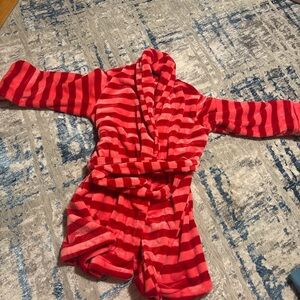 Kate Spade Red and Pink Plush Robe